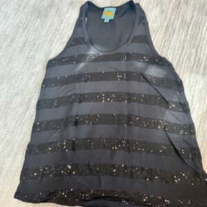 C&C California sequined tank top black size XS